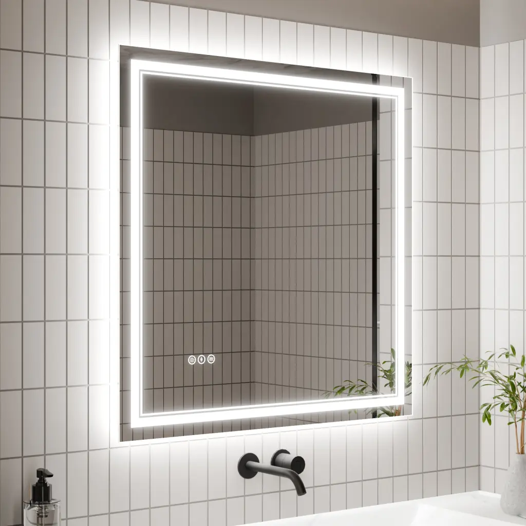 36X36 Inch LED Bathroom Mirror Lights, Modern Vanity Mirror Bathroom global chain solutions