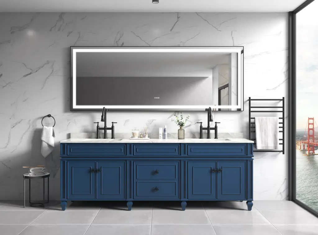 96x36 Inch Bathroom LED Mirror Multi Functions Smart Vanity Mirror Lights rnb