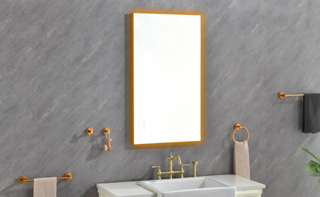 42X24 Inch Led Mirror Bathroom Vanity Mirror Back Light Wall Mounted w1272-deen