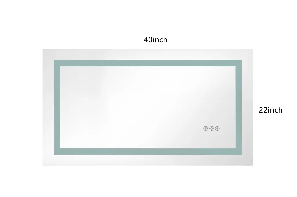 LED Bathroom Mirror 40x22 Inch Front And Backlight Large Dimmable Vanity Mirror w928 dongtu group