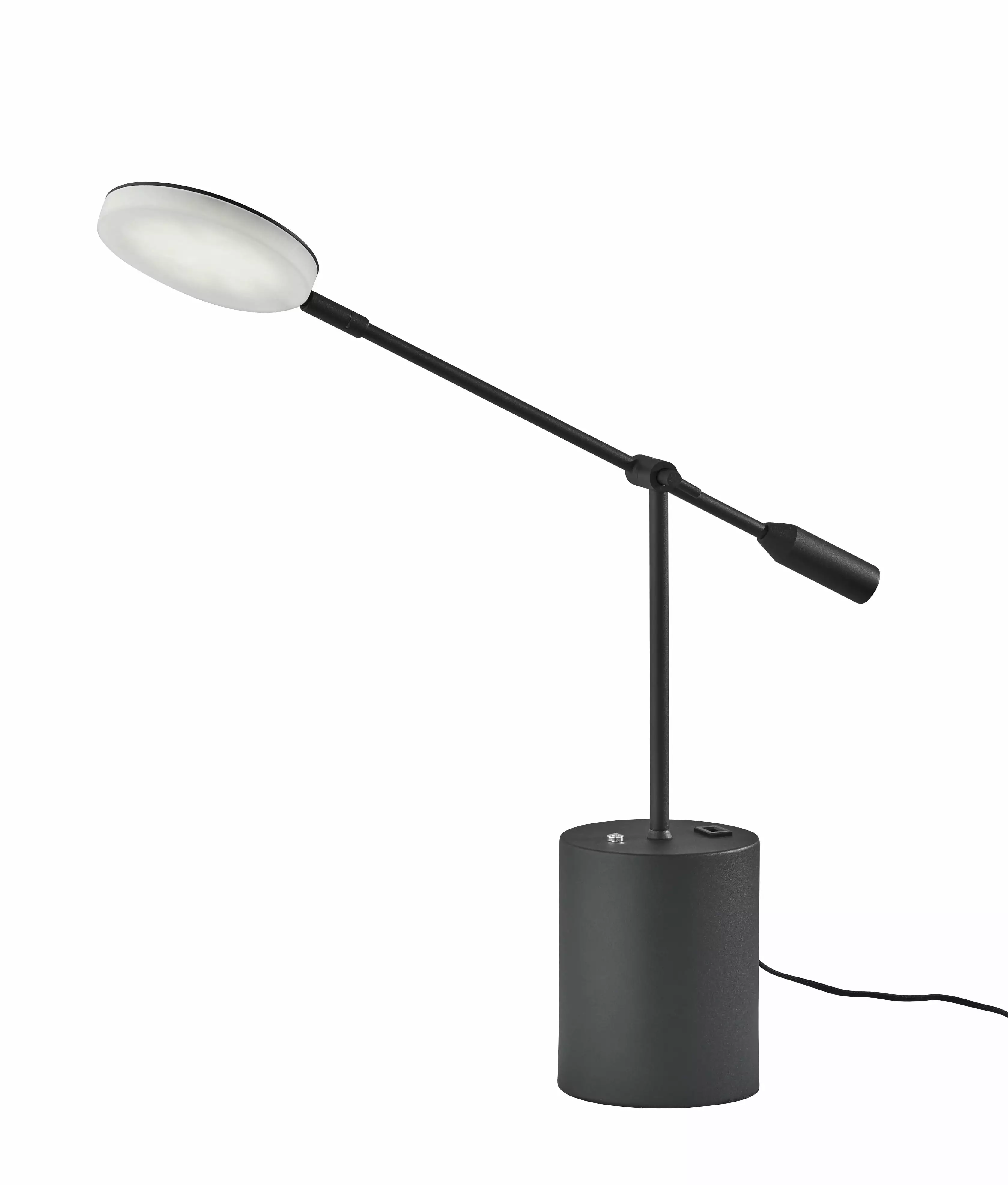 Adesso Grover LED Desk Lamp Black Adjustable Task Light Home Office Workspace