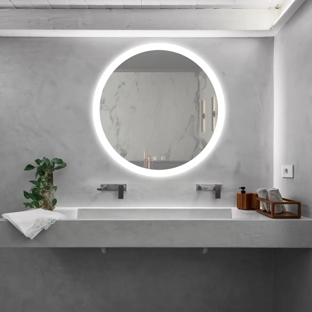 24 Inch Bathroom LED Vanity Mirror Dimmable Touch Control High Lumen rnb