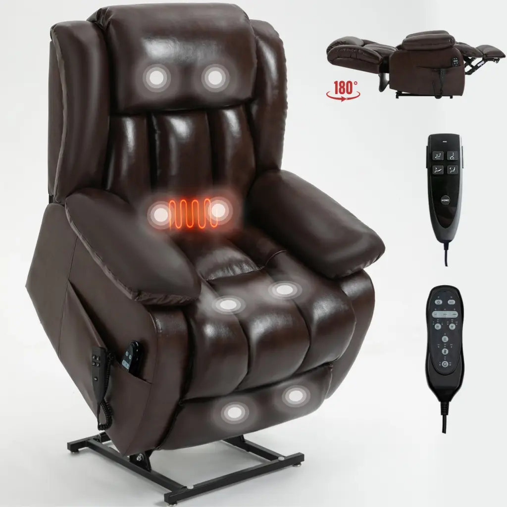 Dual Motor Infinite Position Electric Lift Chair Up To 350 Lbs Medium Size comfortmax