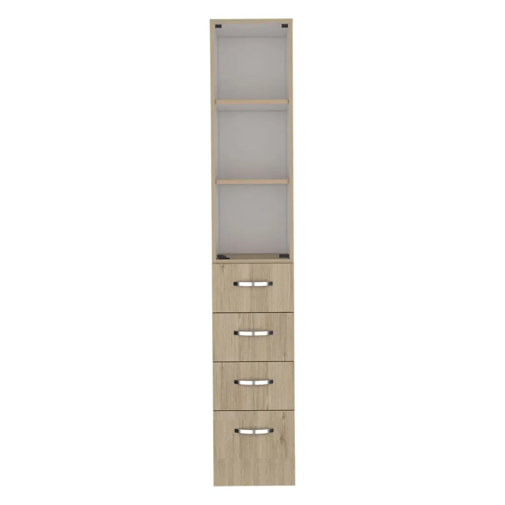 Epic Linen Cabinet Light Pine White Bathroom Storage Particle Board treevol furniture