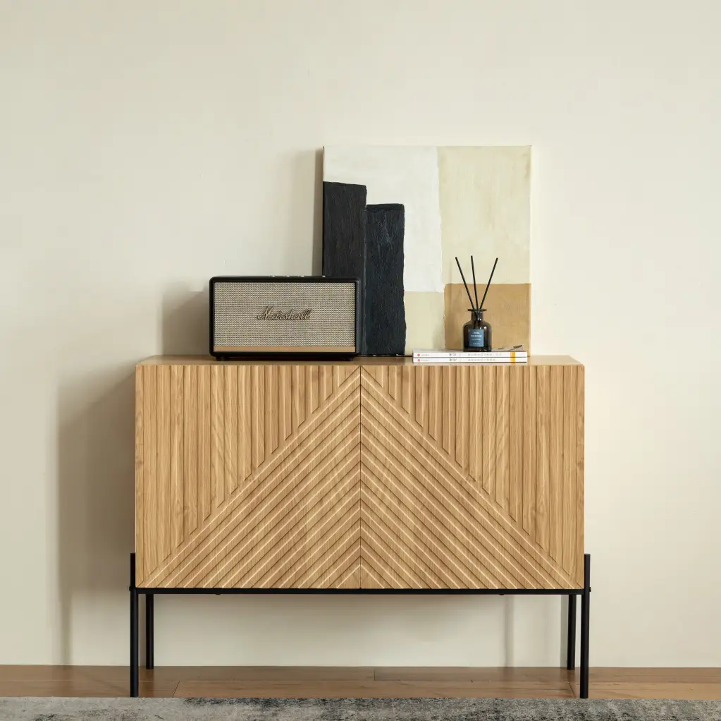 2 Doors Grooved Storage Cabinets Living Rooms and Dining Rooms ms furniture
