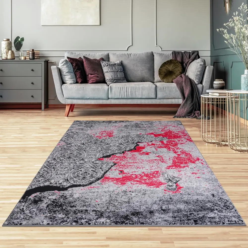 Jersey 5x7 Area Rugs Black Living Room Carpets furnia