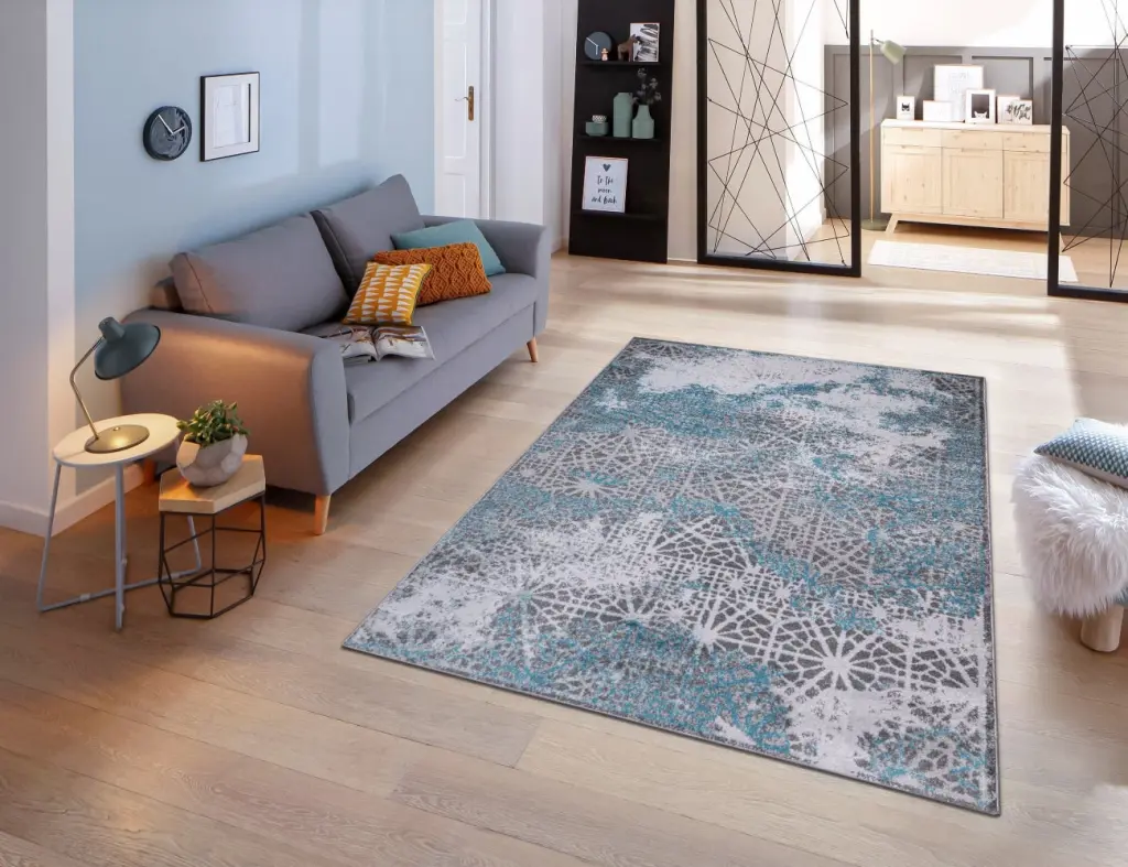 Jersey Area Rugs 7x10 Grey Blue Carpets Livingroom furnia