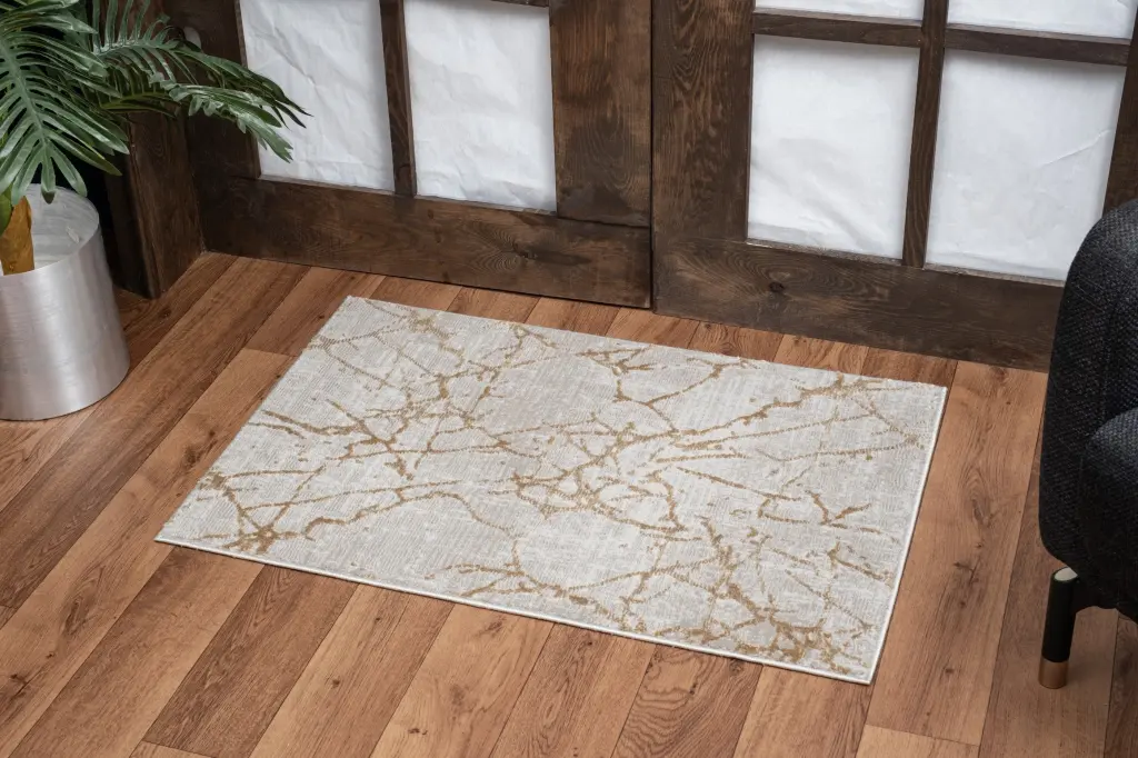 Elegance Gc Cnc6004 Gold 2 Ft. X 3 Ft. Area Rug Beige Polyester Non-Slip Living Room Decor icona home decor