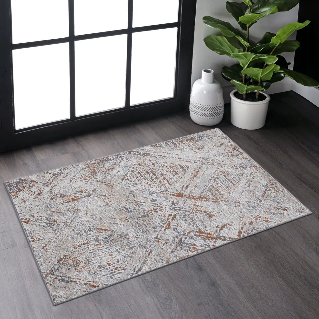 Naar Payas Gatherion 2x3 Beige Geometric Non Shedding Living Room Rug naar rug