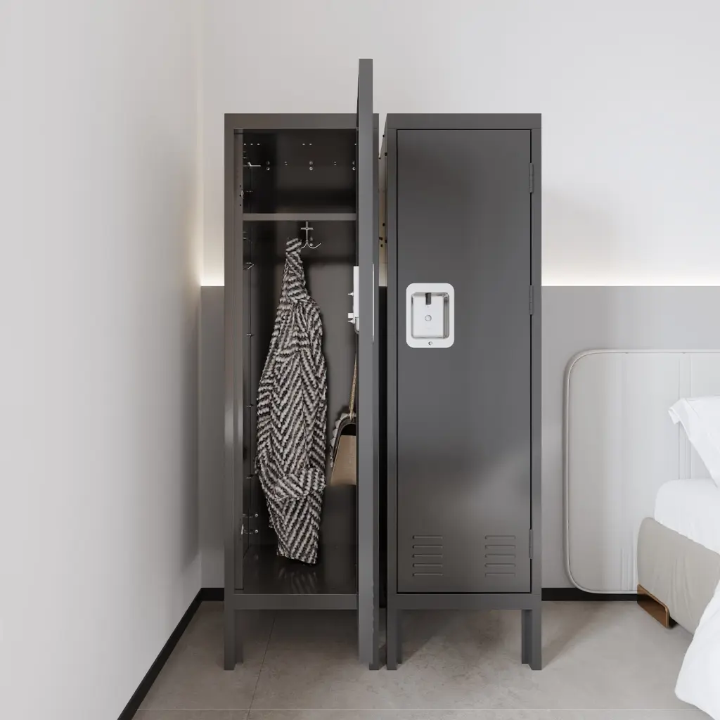 1 Door Tall Single Metal Locker Retro Style Storage Cabinet Industrial xingdu store
