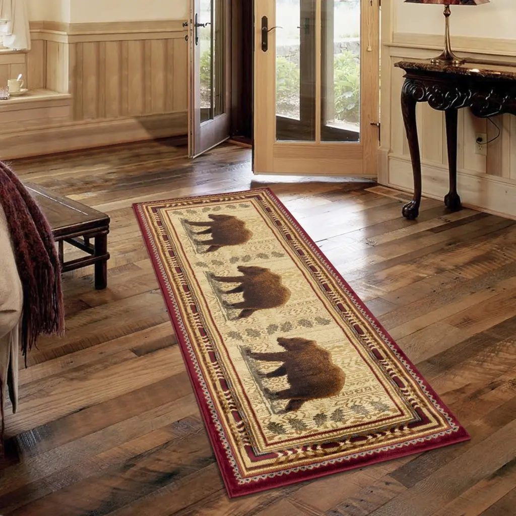 Nature's Nest GC CBL3007 Multi 2 Ft. 7 . X 7 Ft. 3 . Lodge Area Rug icona home decor