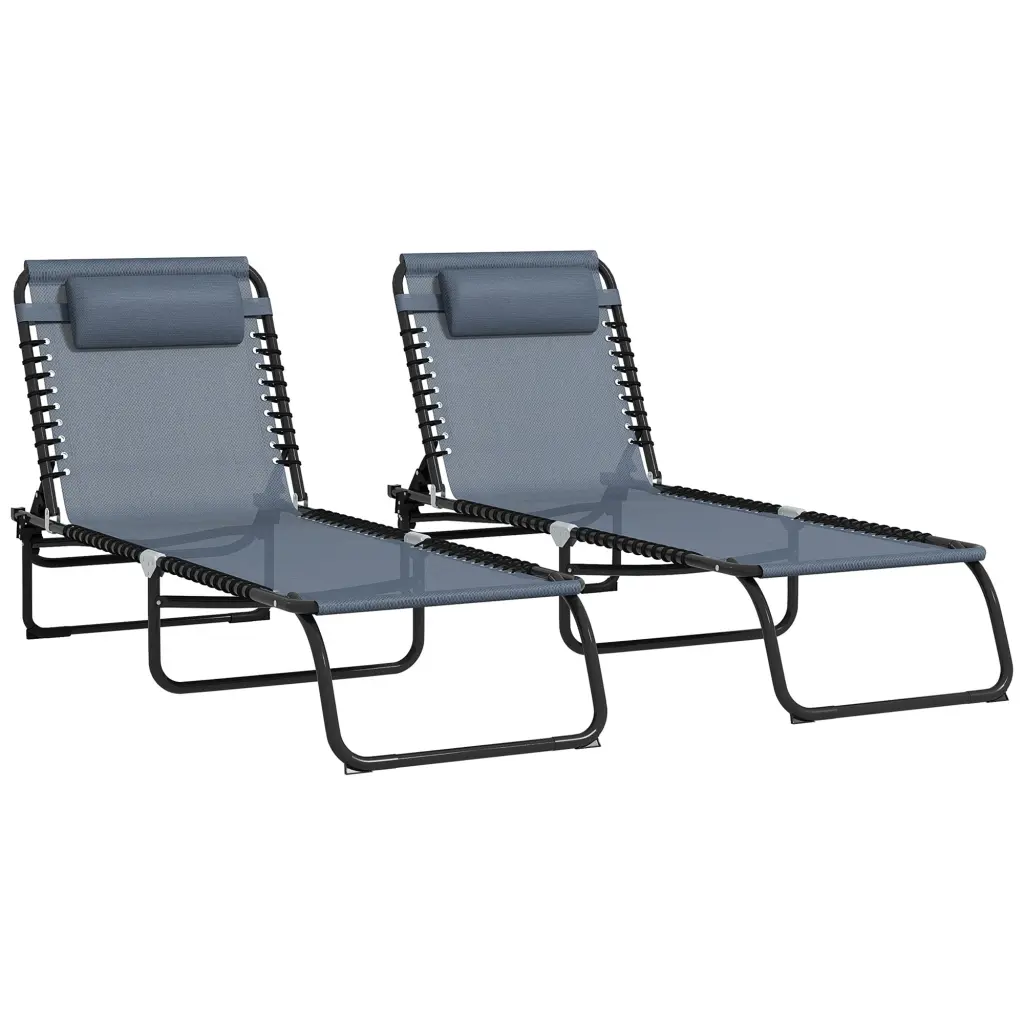 Outsunny Folding Chaise Lounge Pool Chair Patio Sun Tanning Chair Outdoor Relaxation Furniture aosom business