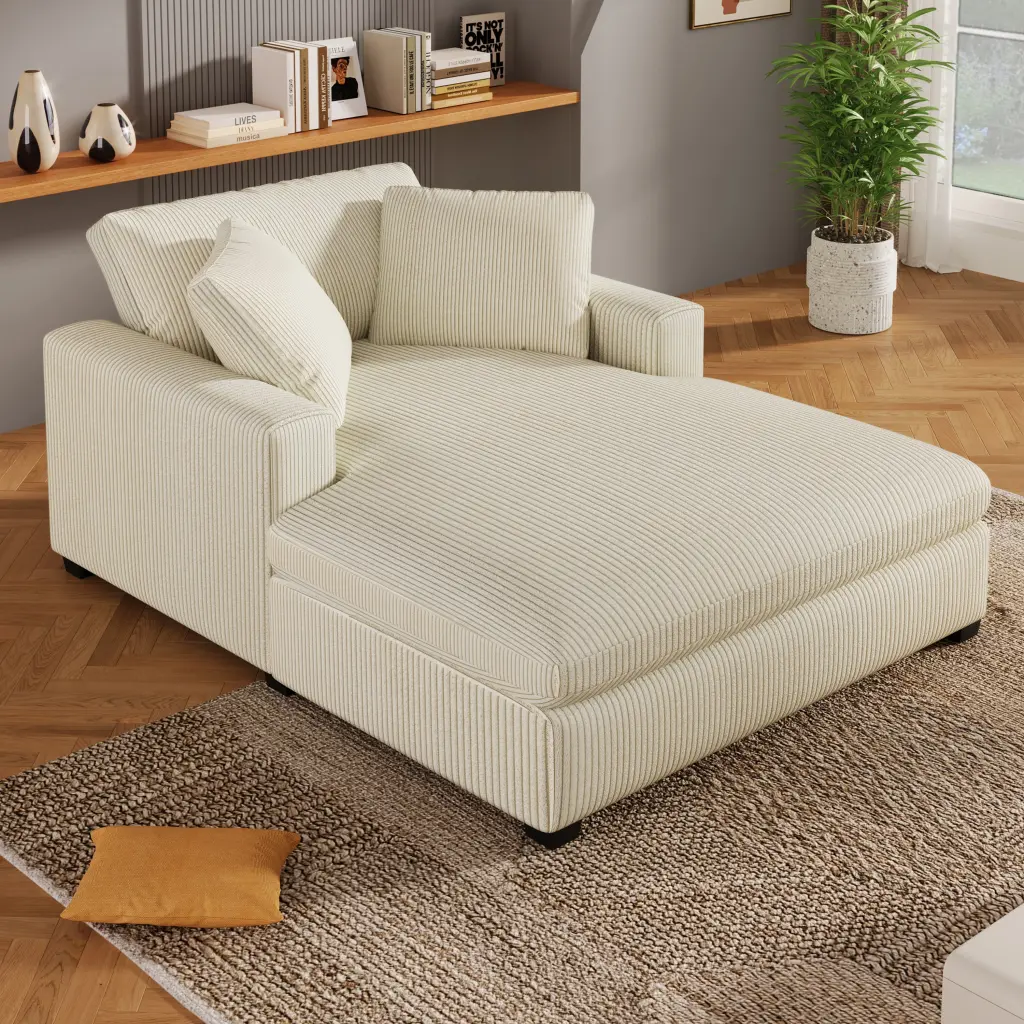 Mirod 53.5 Inch Oversized Chaise Lounge Chair Timeless Design nh-mirod