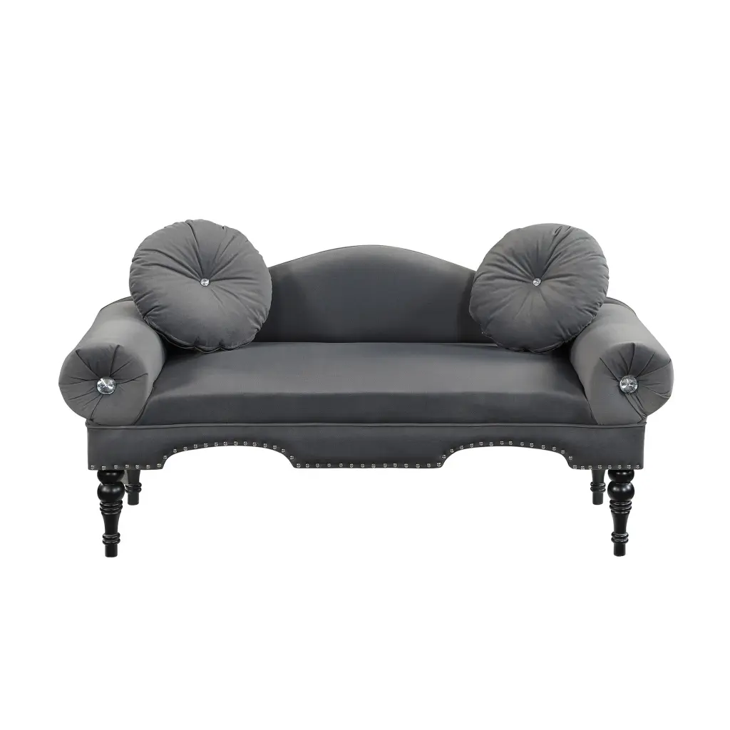54" Width Modern Velvet Upholstered Loveseat Sofa Accent Bedside Entryway aijiafurniture