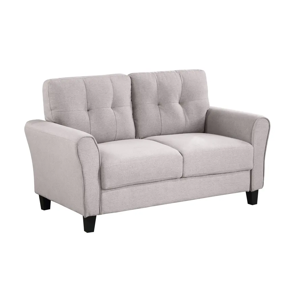 57.5 Inch Modern Living Room Loveseat Linen Upholstered Couch Furniture Small Spaces rnb