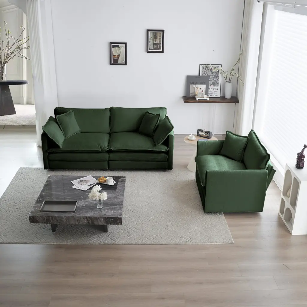 2 Seater Loveseat and Chair Set 2 Piece Sofa and Chair Living Room Furniture ui furniture