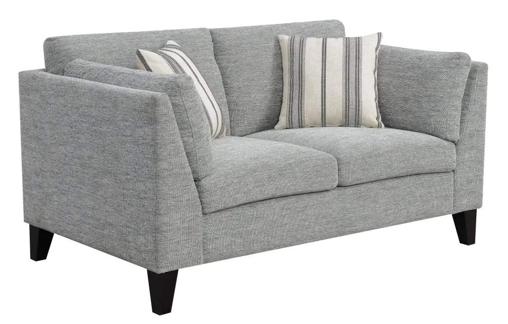 Doyle Gray Loveseat Gray Foam Engineered Wood Compact Sofa Small Spaces wallace - bay