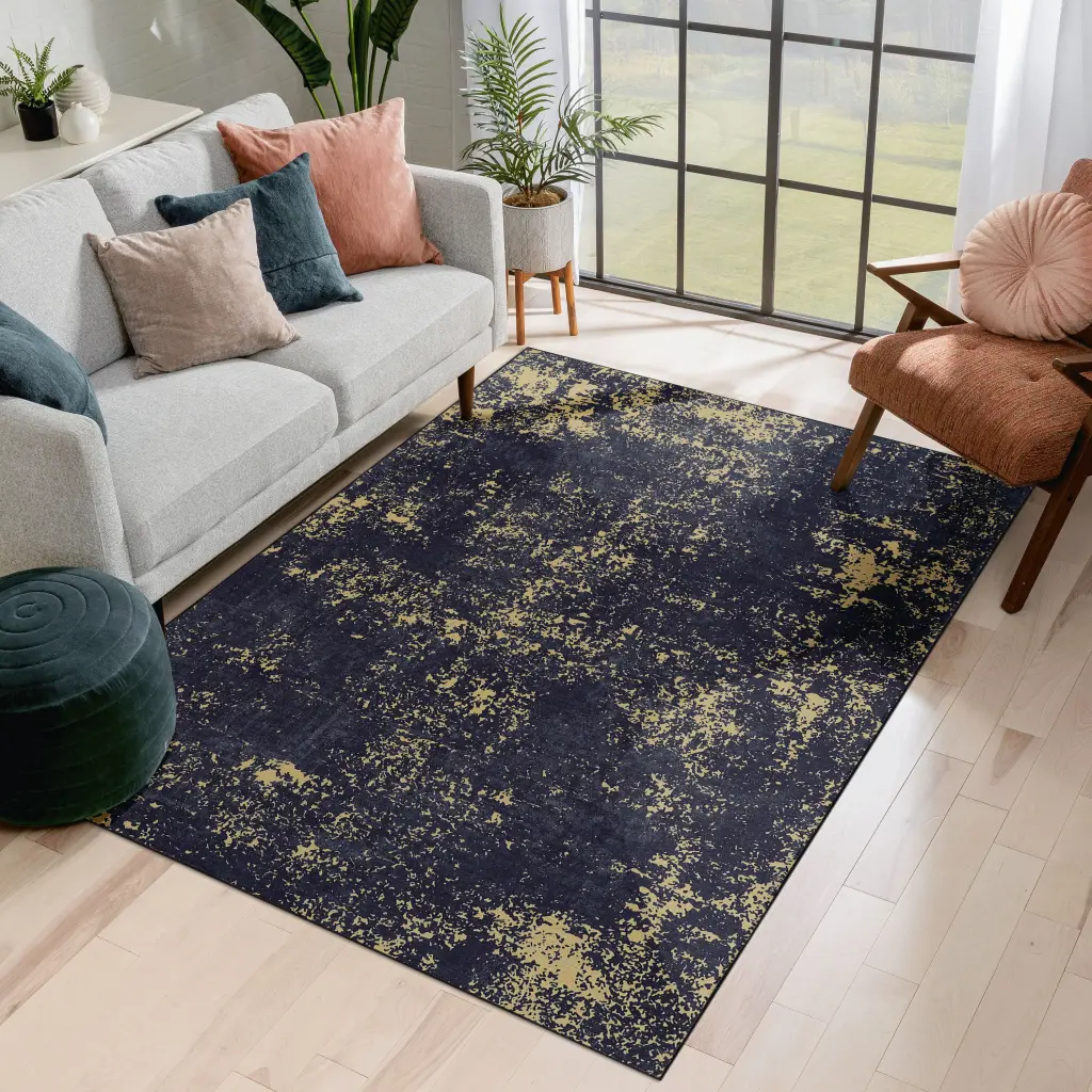 3X5 Area Rug Washable Low Pile Non Slip Non Shedding Foldable Rug naar rug