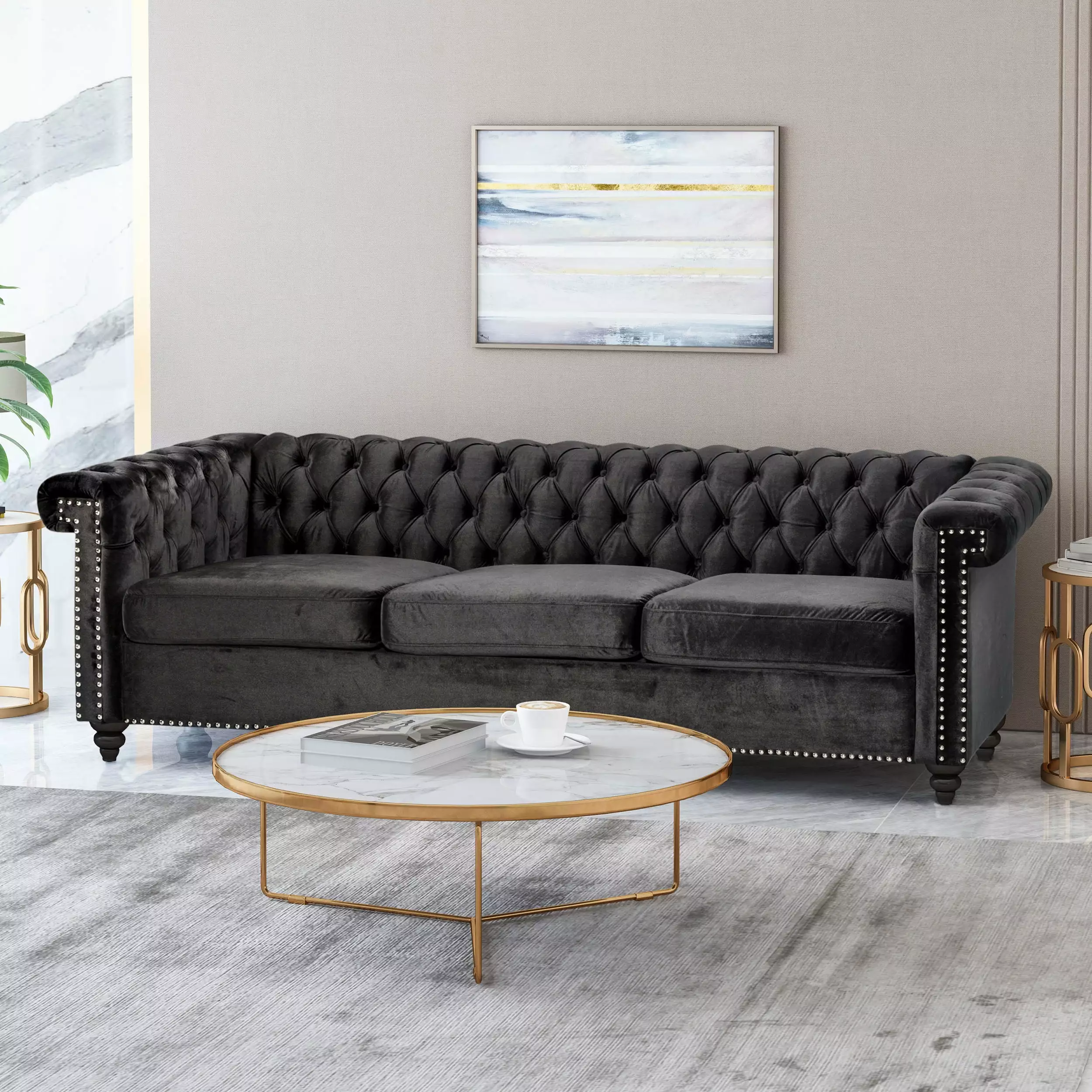 3 Seater Luxury Sofa Exquisite Centerpiece Royal-Like Living Room OMCCHK