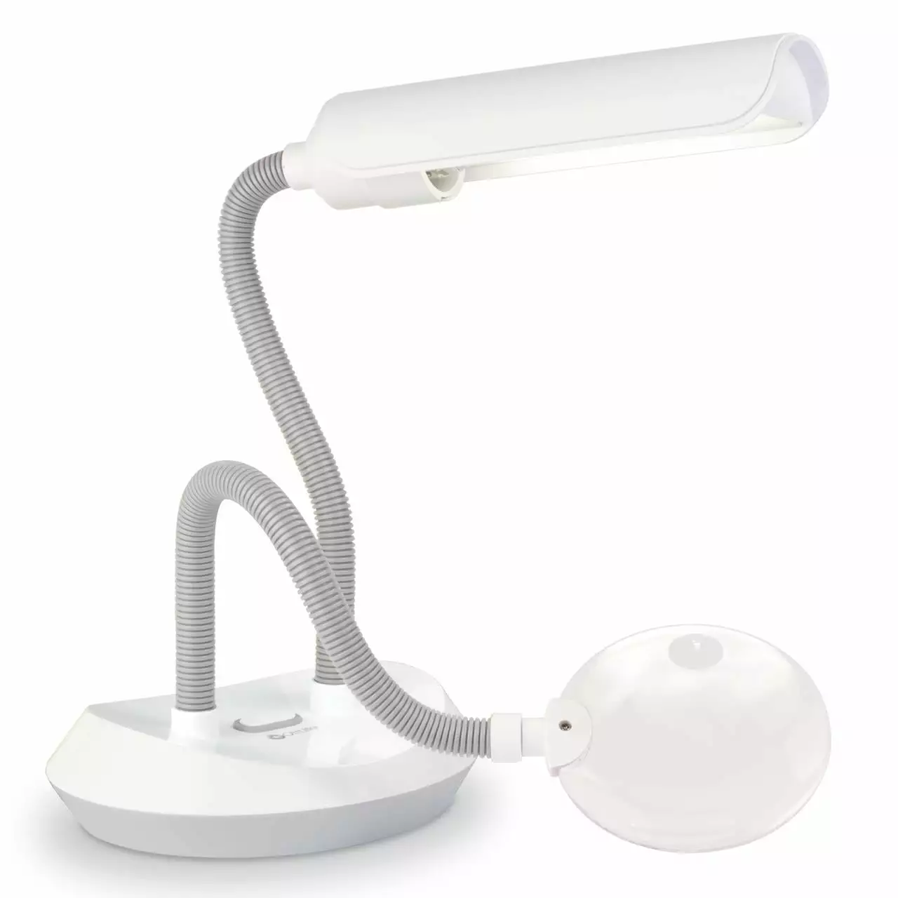 OttLite 13w DuoFlex Magnifier Lamp White Crafting Sewing Reading