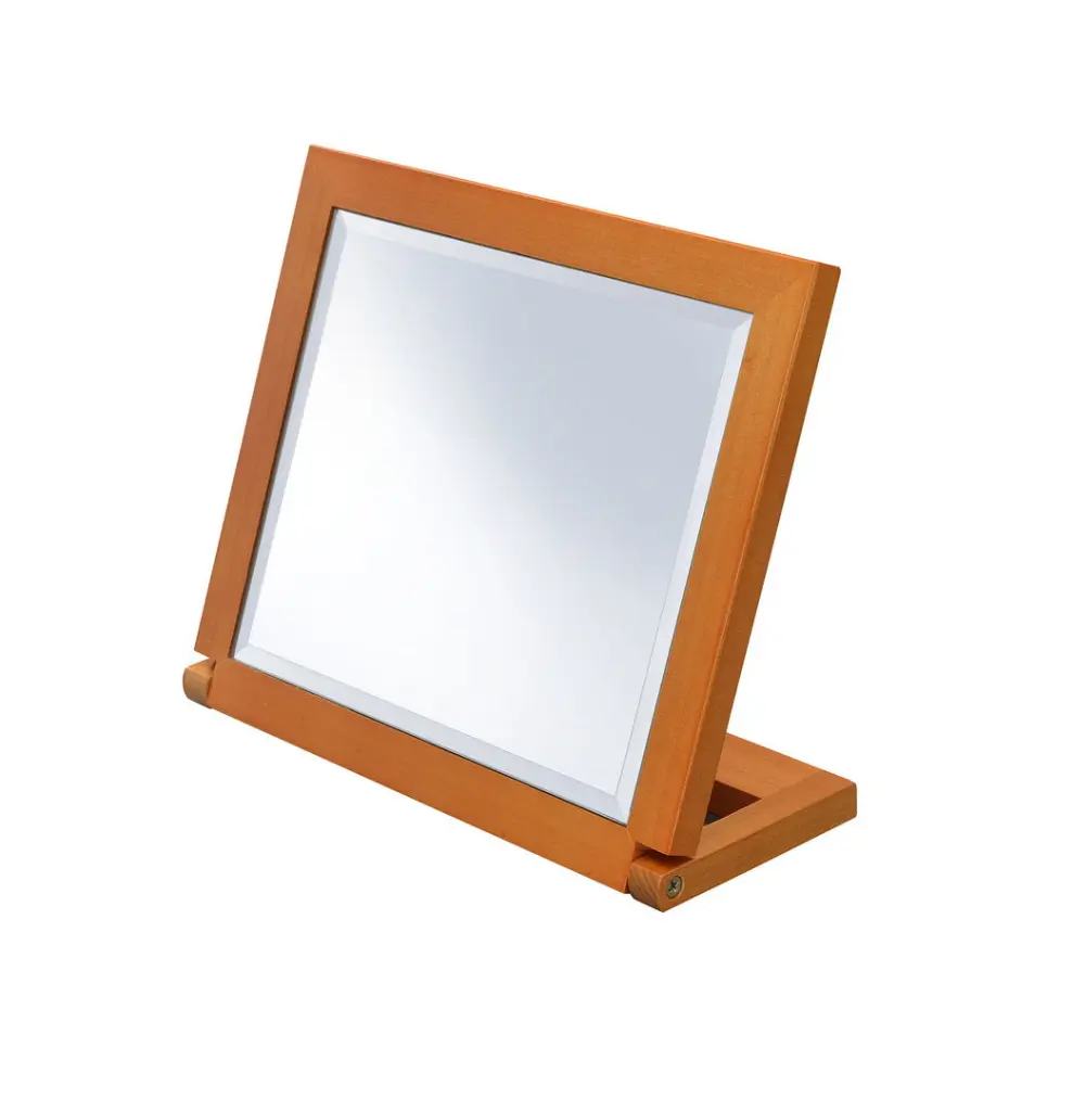 8 Inch Tall Walnut Finish Adjustable Polyresin Makeup Mirror california home