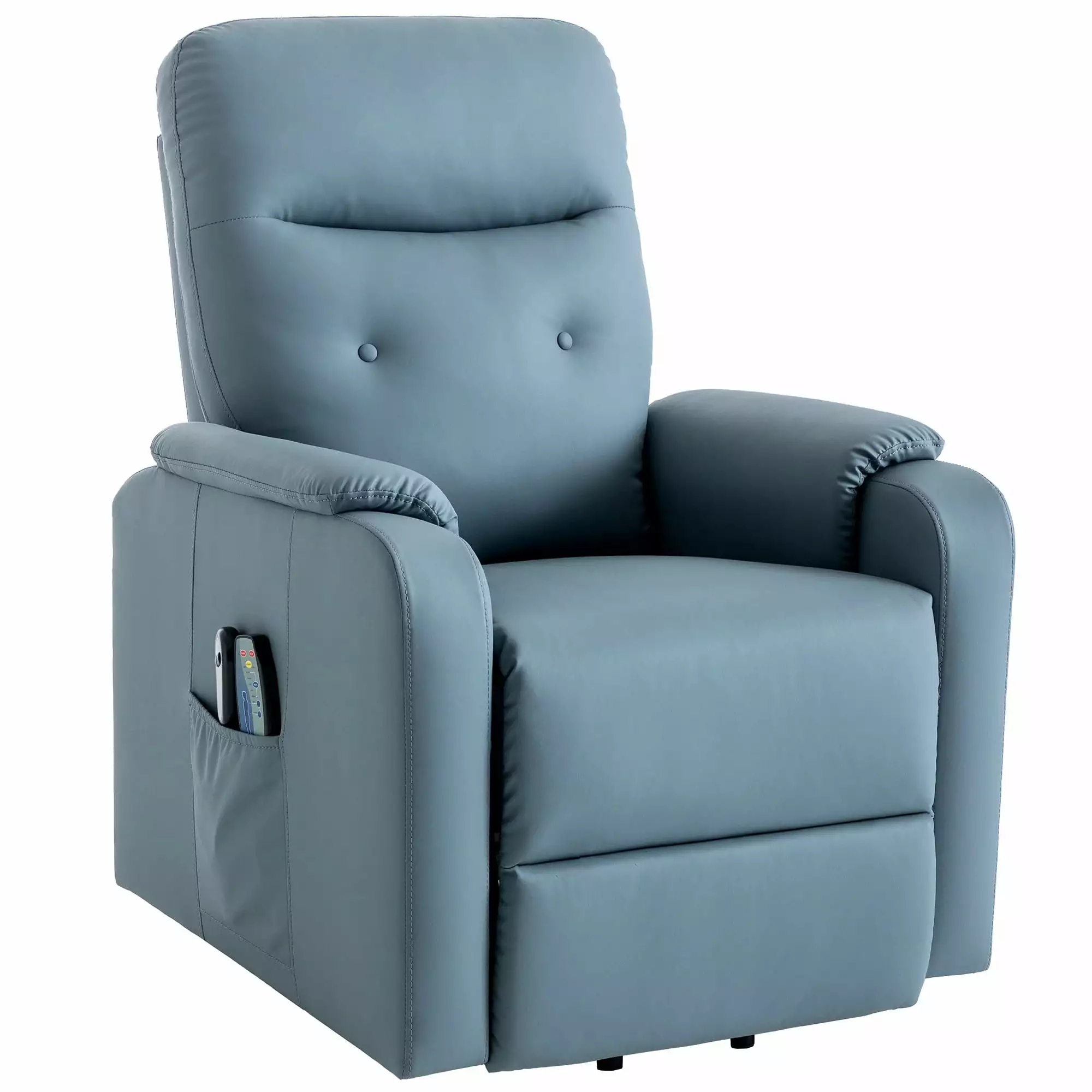 Massage Recliner Chair Electric Power Lift Adjustable Massage Heating Function Squirrel Grey