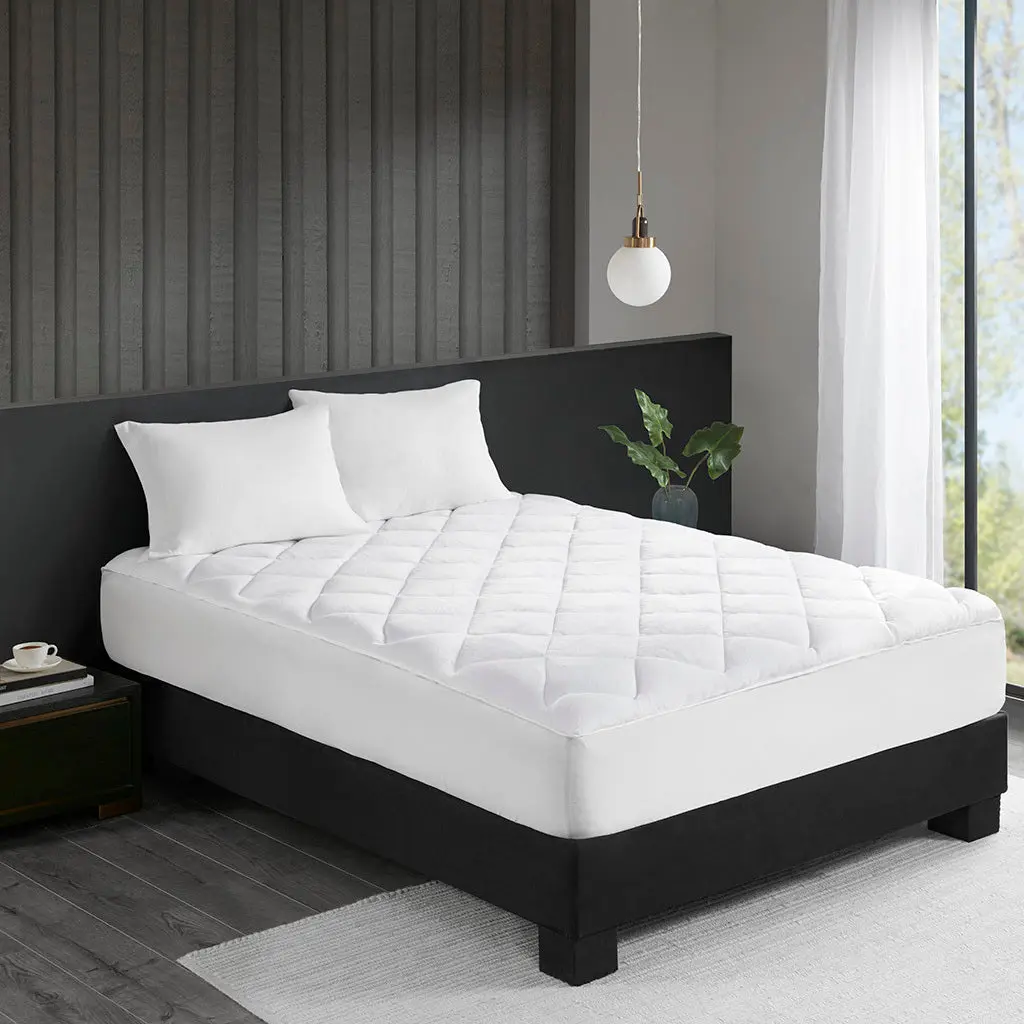 Cool Warm Reversible Waterproof and Stain Release Mattress Pad - White jla