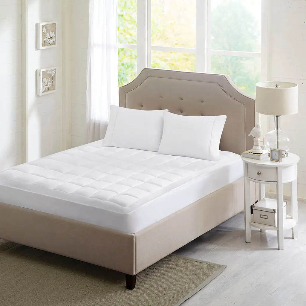 3M Microfiber Mattress Pad White Soft Comfortable Bed Topper Protector jla