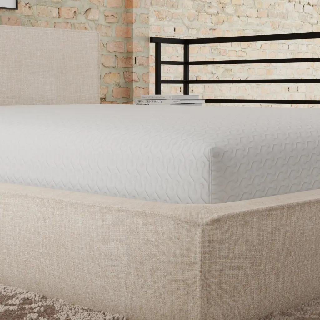 Snow Soft Circular Poly Knit Mattress Pad Heiq Cooling and Water Resistant Technology motiontrend