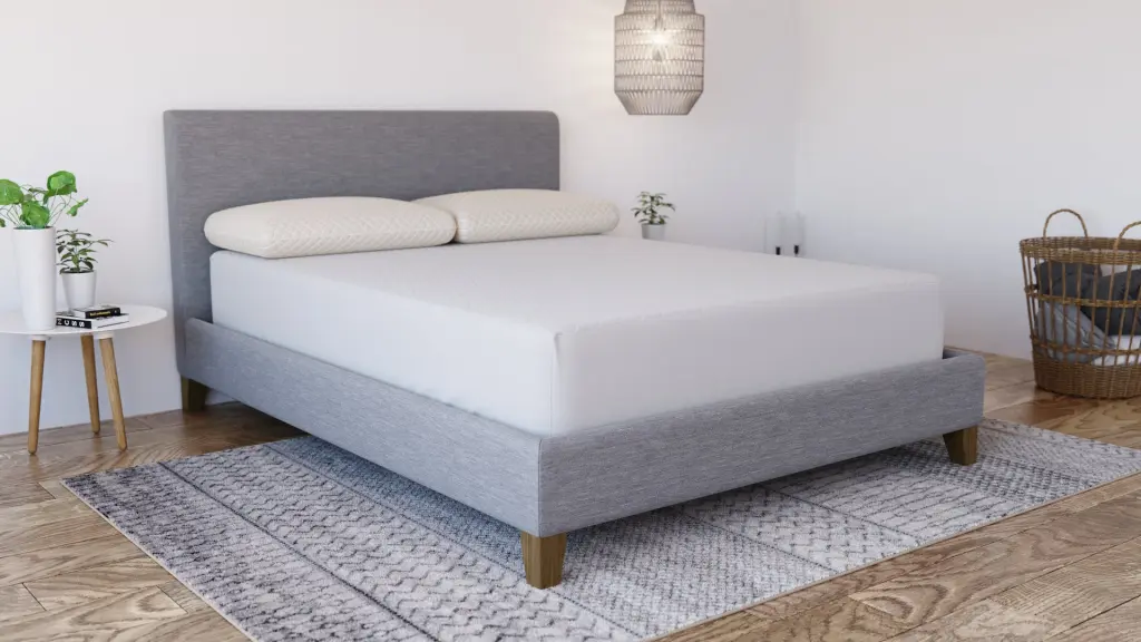 Cooling Mattress Protector, Twin Size, White Fabric diamond mattress