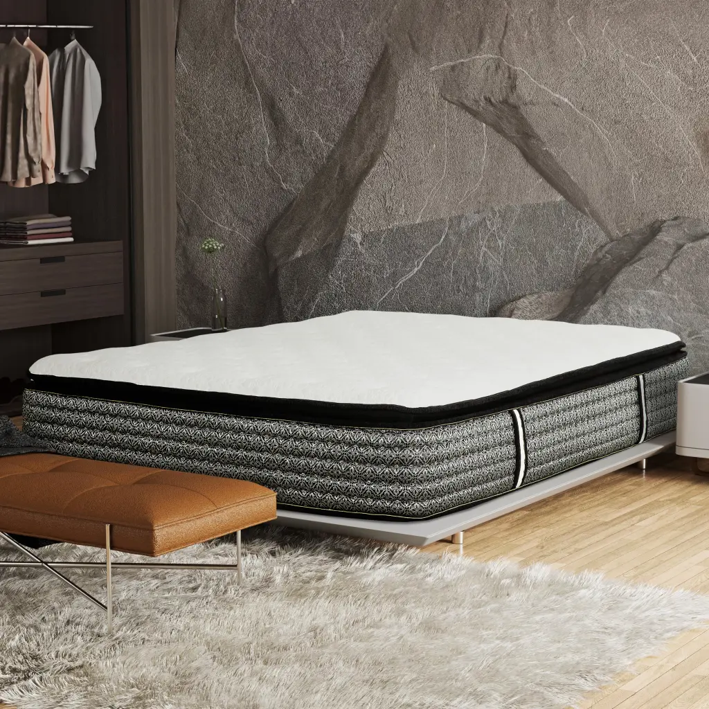 Luxury 14 Inch Cal King Size Pocket Coil Hybrid Mattress Super Plush kanepe