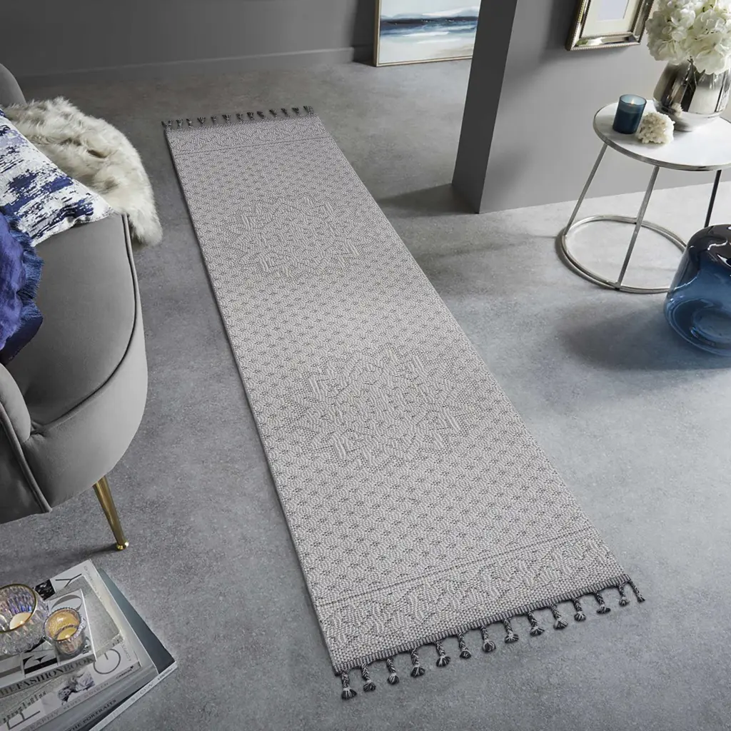 Naar Guros Gatherion 2X8 White Ivory Medallion Indoor Outdoor Area Rug Patio naar rug