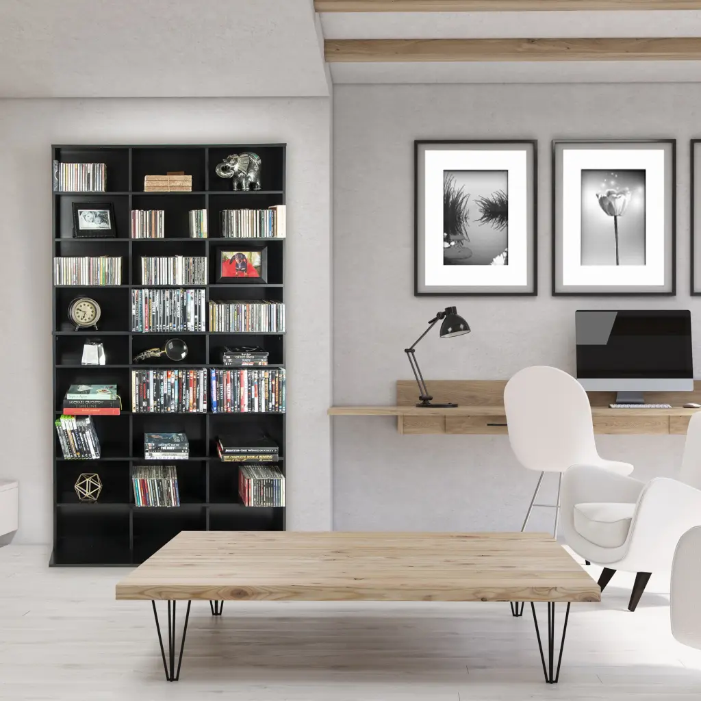 Atlantic Elite Media Storage Cabinet XL Black Particle Board atlantic inc.
