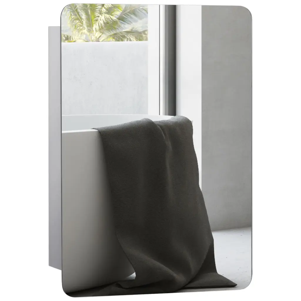 Kleankin 18 X 26 46Cm X 66Cm Wall Mount Bathroom Medicine Cabinet Mirror Storage aosom business