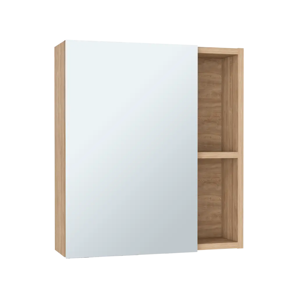 Medicine Single Door Cabinet 19 Inch Height Mirror and Five Interior Shelves depot e-shop
