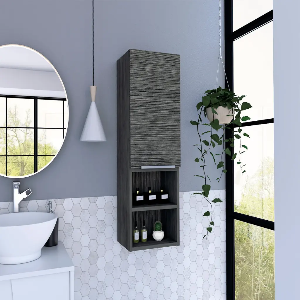 Medicine Single Door Cabinet 32 Inch Height Two External and Two Interior Shelves depot e-shop
