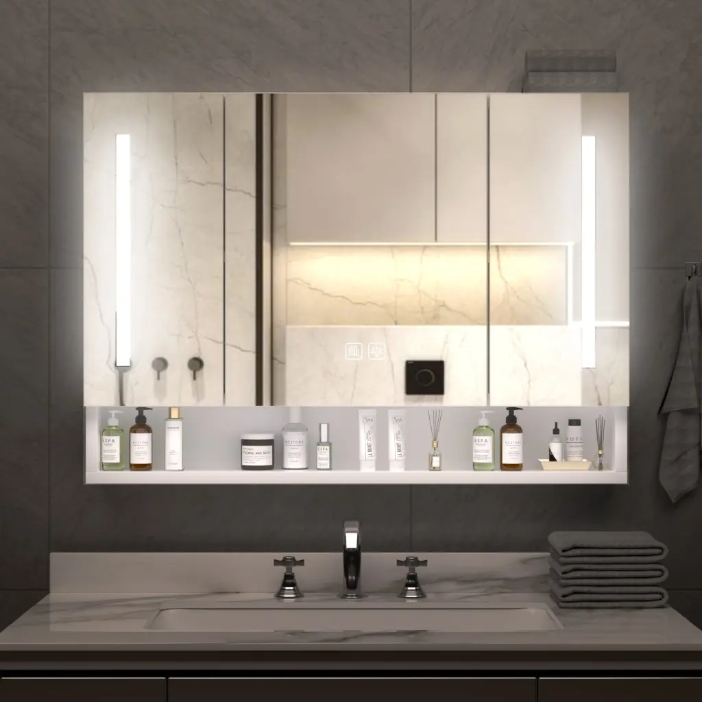 Modern 39x28 Inches Bathroom Medicine Cabinet Mirror and Storage furniture specialist