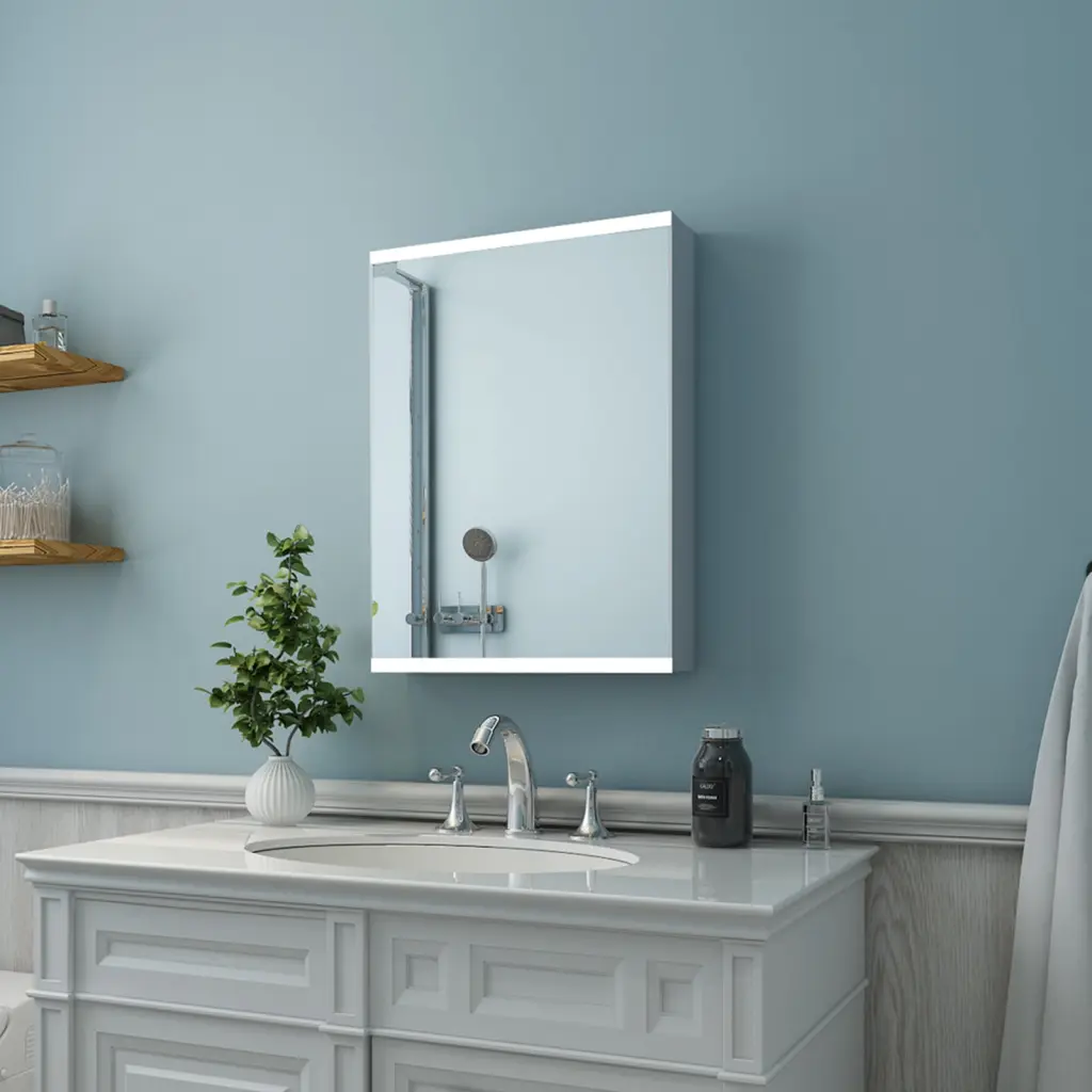 20x26 Inch LED Lighted Bathroom Medicine Mirror Cabinet Motion Sensor Modern Vanity global