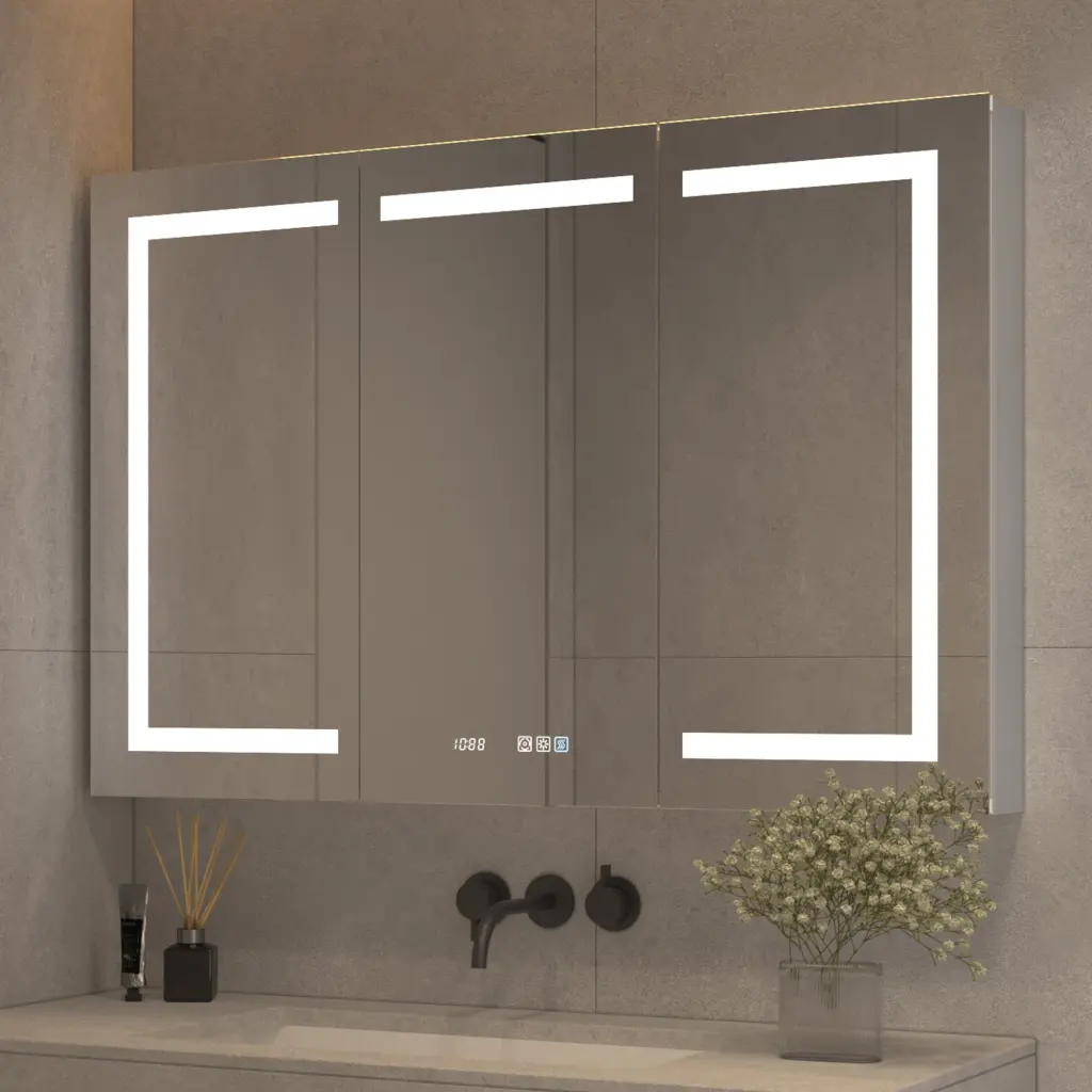 Multi Practical Intelligent LED Medicine Cabinet 48x32 Inch Touch Regulation global