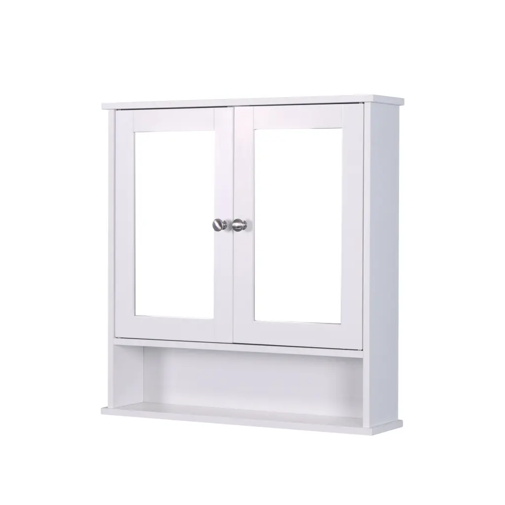 Wall Mounted Bathroom Cabinet 2 Mirror Doors Adjustable Shelf newmark