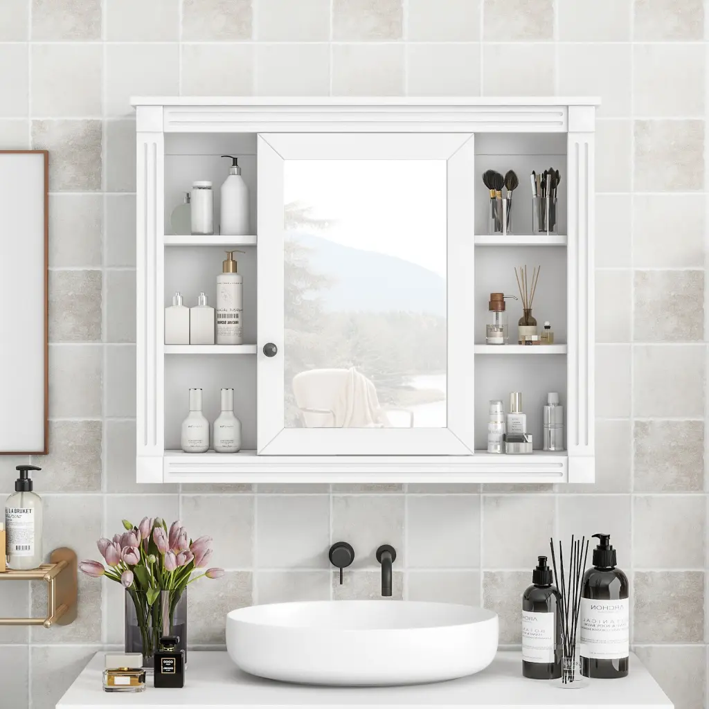 35 X 28 Wall Mounted Bathroom Storage Cabinet Medicine Cabinet Mirror rnb