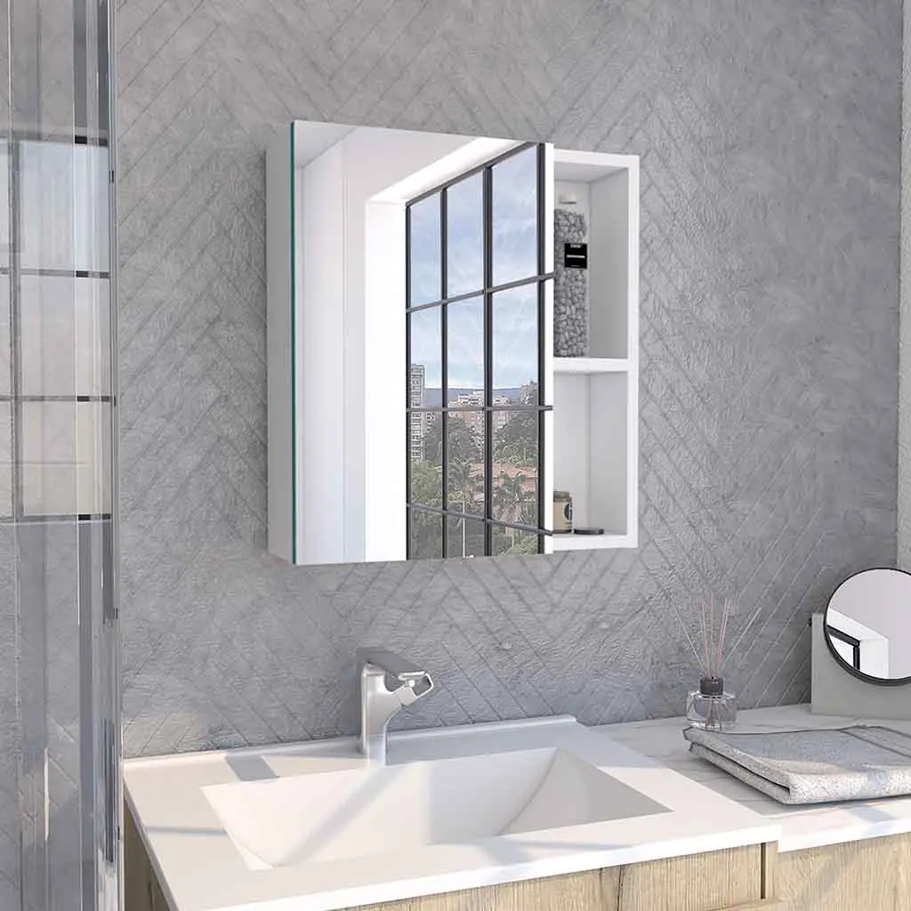Medicine Cabinet 19H Single Door Mirror And Five Shelves rta mubles colombia