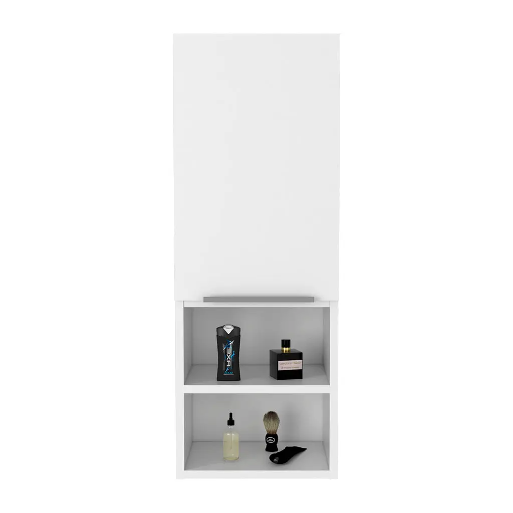 Medicine Cabinet Hazelton Open and Interior Shelves White Finish treevol furniture
