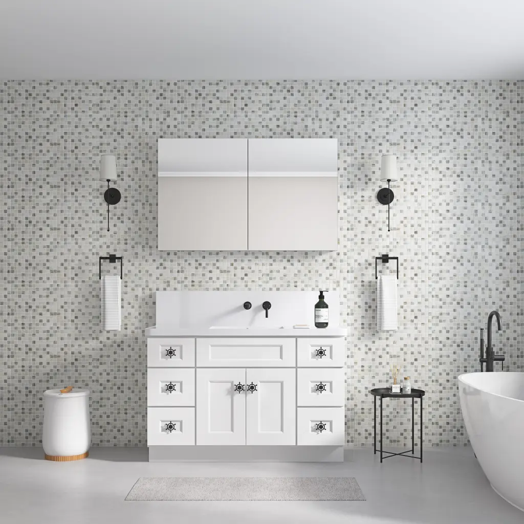 48 Inch W X 30 Inch H Surface Frameless Mirror Medicine Cabinet Beveled Mirror w1272-deen