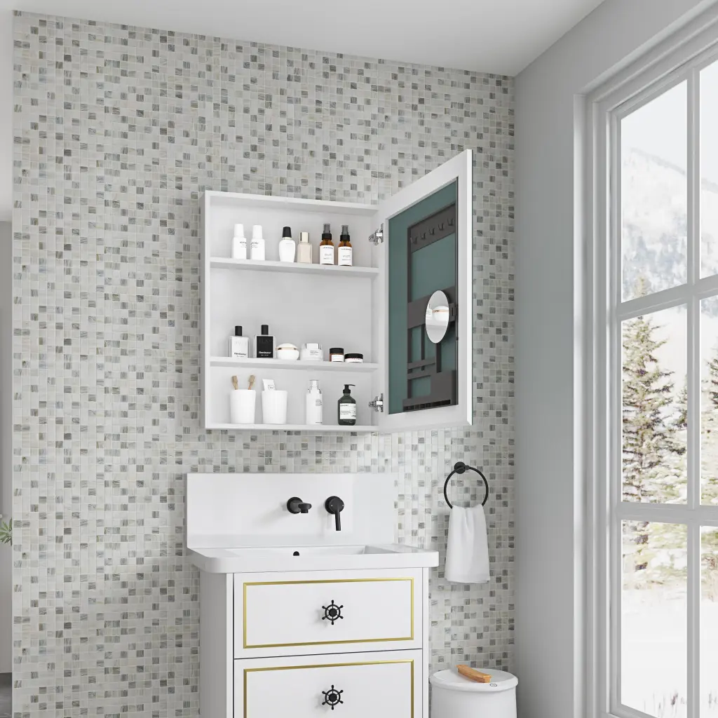 24 W X 30 H Bathroom Mirror Medicine Cabinet Wooden Door Medicine w928 dongtu group