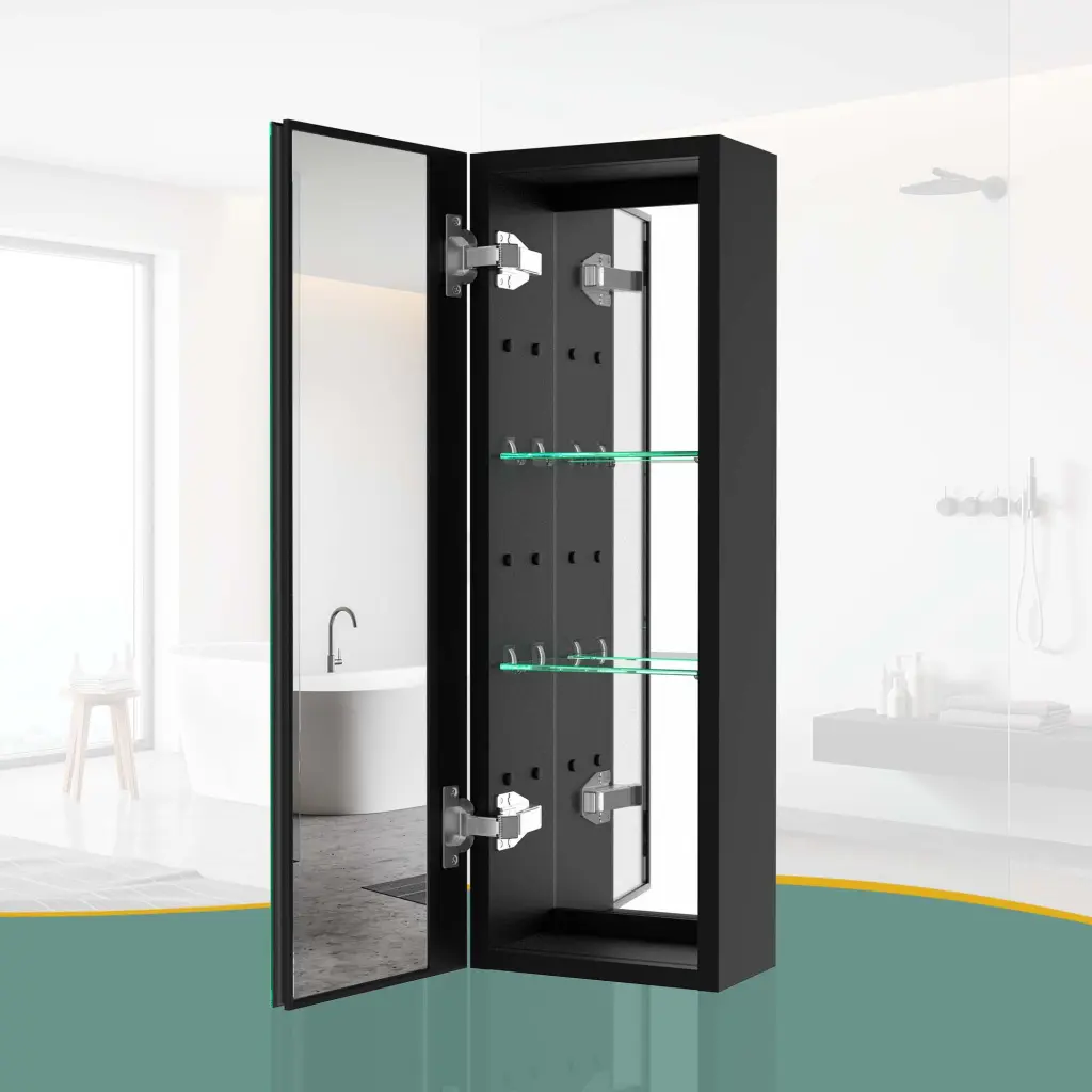 30X10 Inch Medicine Cabinet Aluminum Bathroom Mirror Cabinet Adjustable w995 bestgo