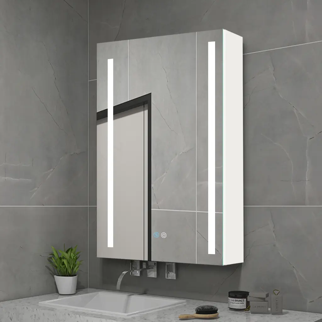 30X20 Inch LED Bathroom Medicine Cabinet Surface Mounted w995 bestgo