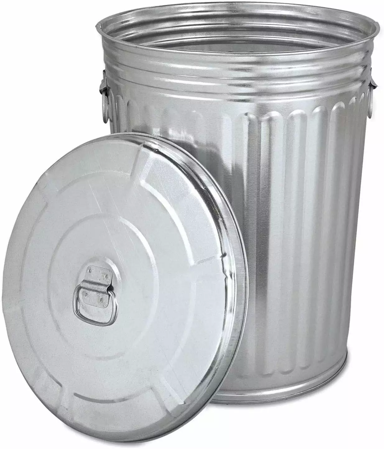 Trash can lid - Pre-Galvanized Trash Can Lid Round. Steel. 20gal. Gray. Sold as 1 Each - Metal Trash can - Outdoor Garbage...