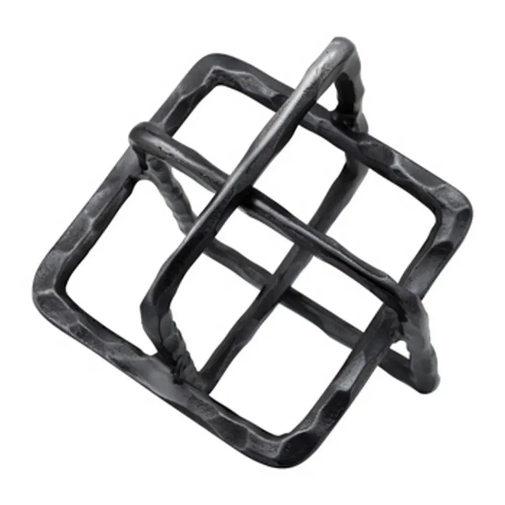 10 Inch Gray Metal Accent Decor Square Inters - Modern Wall Art royal hampton