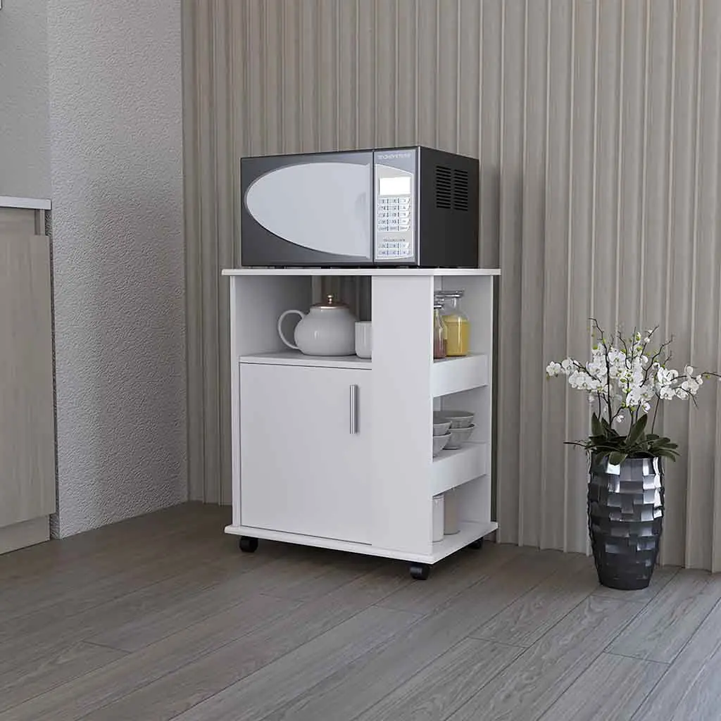 Clayton Kit Lower Microwave Cabinet White Kitchen Modern MDF Shelves rta mubles colombia